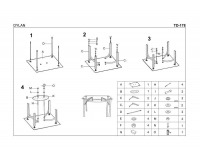 Jedálenský stôl Dylan - sklo / chróm