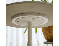 Konferenčný stolík Ebrel - biely mramor / biela