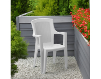 Záhradné stohovateľné kreslo Edenia - biela