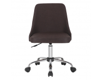 Kancelárska stolička Ediz - hnedá / chróm