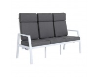 Hliníkový záhradný set Edoin - sivá / biela