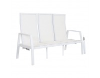 Hliníkový záhradný set Edoin - sivá / biela