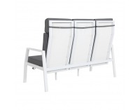 Hliníkový záhradný set Edoin - sivá / biela