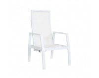 Hliníkový záhradný set Edoin - sivá / biela