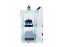 Detská modulárna skrinka Edrin - modrá / detský vzor