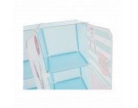 Detská modulárna skrinka Edrin - modrá / detský vzor