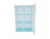 Detská modulárna skrinka Edrin - modrá / detský vzor