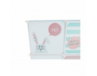 Detská modulárna skrinka Edrin - modrá / detský vzor