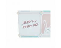 Detská modulárna skrinka Edrin - modrá / detský vzor