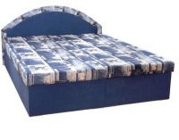 Čalúnená manželská posteľ s úložným priestorom Edvin 7 M - modrá