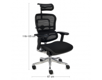 Kancelárska stolička s podrúčkami Efuso BT - čierna / chróm