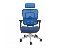 Kancelárska stolička s podrúčkami Efuso BT - modrá / čierna / chróm