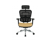 Kancelárska stolička s podrúčkami Efuso Color - svetlohnedá / čierna / chróm