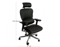 Kancelárska stolička s podrúčkami Efuso LE - čierna / chróm