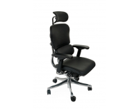 Kancelárska stolička s podrúčkami Efuso LE - čierna / chróm