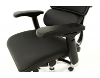 Kancelárska stolička s podrúčkami Efuso LE - čierna / chróm