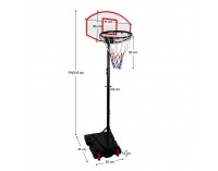 Prenosný basketbalový kôš Eirik New - mix farieb