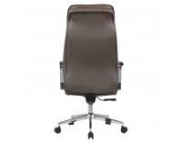 Kancelárske kreslo Eladio - sivohnedá / chróm