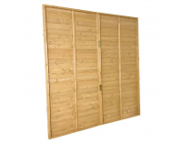 Záhradná skladacia zástena Elady Typ 2 180x180 cm - hnedá