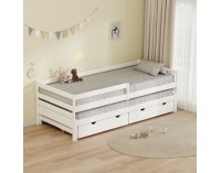Detská posteľ s prístelkou Elara 90x200 cm - biela