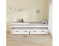 Detská posteľ s prístelkou Elara 90x200 cm - biela