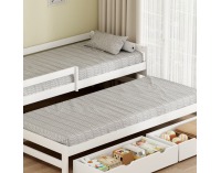 Detská posteľ s prístelkou Elara 90x200 cm - biela