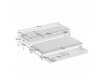 Detská posteľ s prístelkou Elara 90x200 cm - biela