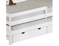 Detská posteľ s prístelkou Elara 90x200 cm - biela