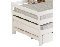 Detská posteľ s prístelkou Elara 90x200 cm - biela