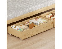Detská posteľ s prístelkou Elara 90x200 cm - prírodná