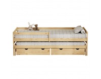 Detská posteľ s prístelkou Elara 90x200 cm - prírodná