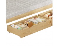 Detská posteľ s prístelkou Elara 90x200 cm - prírodná