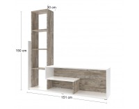 Obývacia stena Elend - biela / dub klondike