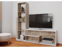 Obývacia stena Elend - biela / dub klondike