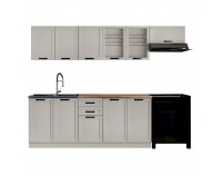 Kuchynská linka Elgia 260 - kašmír / dub wotan