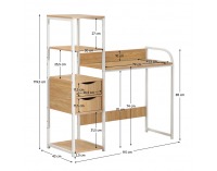 Univerzálny PC stôl Elgio - dub / biela