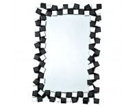 Zrkadlo na stenu Elison Typ 8 - čierna / biela