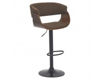 Barová stolička Elkin - hnedá/ orech / čierna