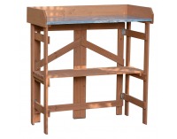 Záhradný stôl s policou Elsiro - jelša