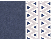 Rohová sedačka s rozkladom a úložným priestorom Alkazar L - modrá (Soro 76) / vzor (Madison 3-79)