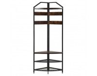 Vešiak Elviro - čierna / dub rustikal