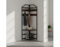 Vešiak Elviro - čierna / dub rustikal