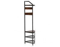 Vešiak Elviro - čierna / dub rustikal