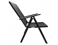 Skladacia stolička Enea - čierna