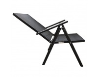 Skladacia stolička Enea - čierna