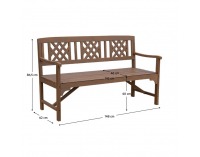 Záhradná lavička Enela - hnedá