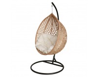 Závesné kreslo Eren - čierna / béžová / krémová