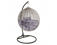 Závesné kreslo Eren - čierna / sivá