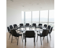 Konferenčná stolička s doskou na písanie Erkol - čierna
