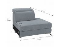 Otoman s úložným priestorom Ermo 1 ERRE.A P - svetlosivá